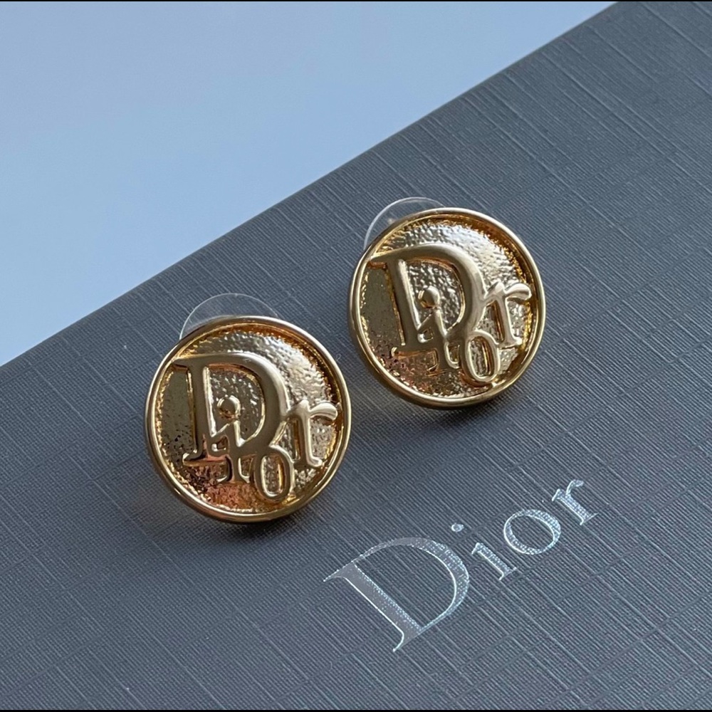 authentic dior coin earrings